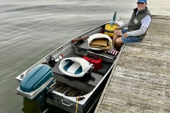 Paul with his FeatherCraft Penguin & '54 Evinrude Fastwin 15