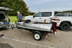 Dave M with his FeatherCraft Firefly and '58 Johnson 18