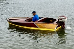 Bob in his '54 AristoCraft Torpedo 14 and '58 Johnson 18