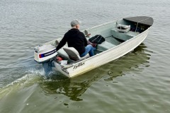 Steve S in his Sylvan and Evinrude 25