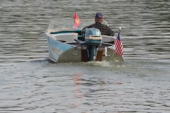 John F in the Feathercraft and 1955 Evinrude Big Twin 25