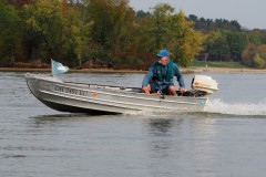 1960 Johnson 10 on Paul's 1954 Feathercraft Penguin