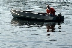 Scott running his early 30's Evinrude Electric