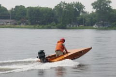 Chuck heads out in the rian