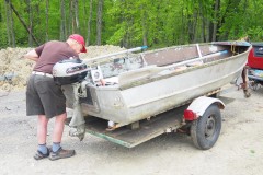 Gary gets the Ark ready for the water