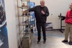 Harry explaining display items