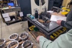 CNC machine, measuring devices and parts