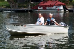 Bob P and Steve in Steve's Sylvan and Evinrude 25