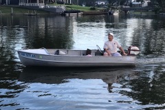 Bob K in his AlumaCraft with '58 Johnson 7-1/2
